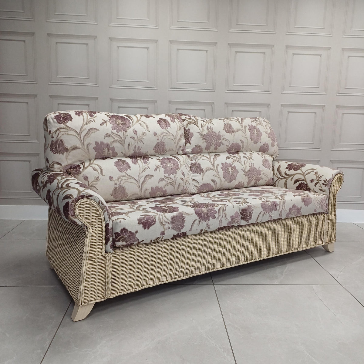 Desser Clifton Orchid Lilac 3-Seater Sofa - Clearance