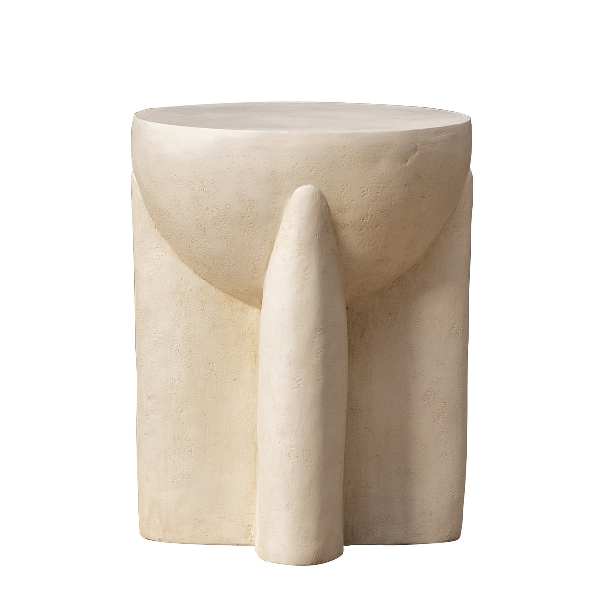 Naples Concrete Look Round Side Table - Indoor & Outdoor Table