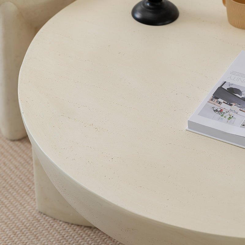 Naples Concrete Look Round Coffee Table - Indoor & Outdoor Table