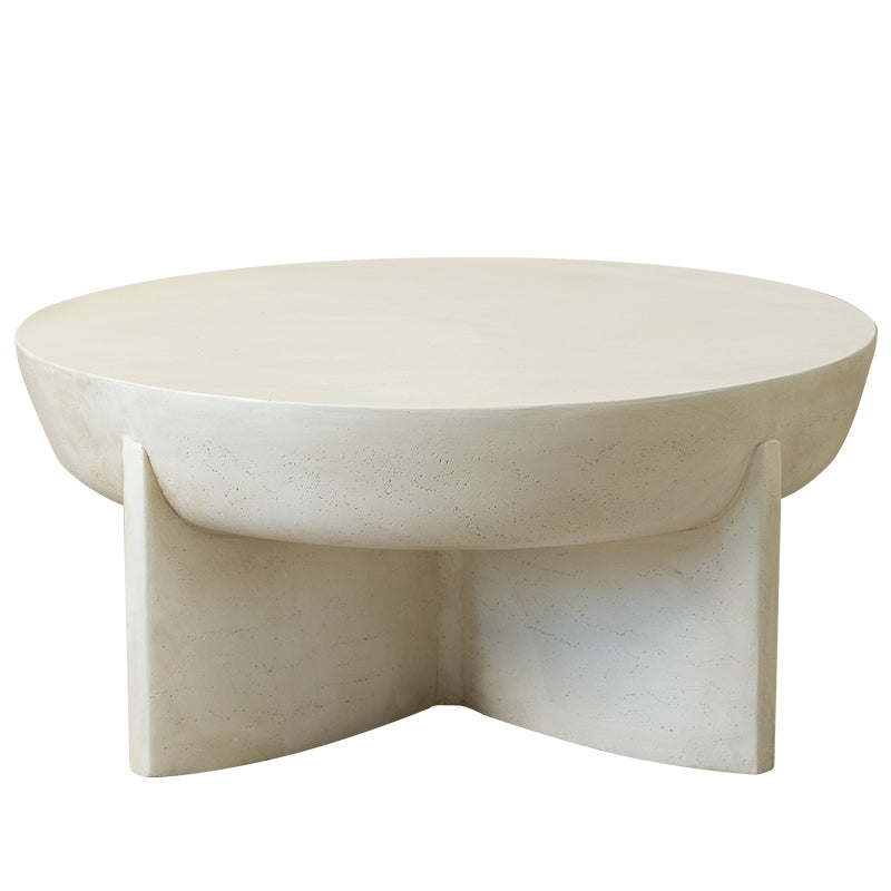 Naples Concrete Look Round Coffee Table - Indoor & Outdoor Table