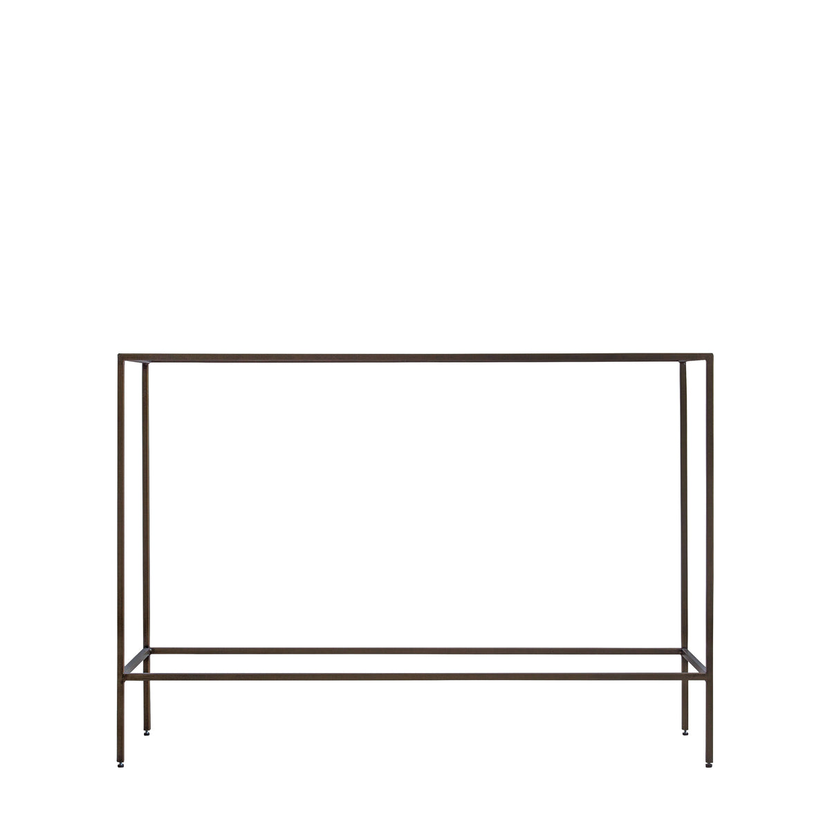 Rothwell Iron Console Table Bronze with Glass Top