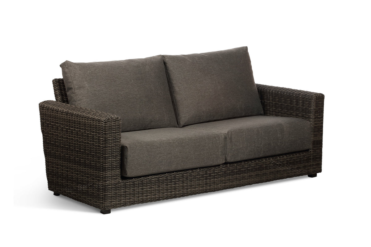 Ascot Rattan Outdoor 3-seater Sofa with Grey Cushion