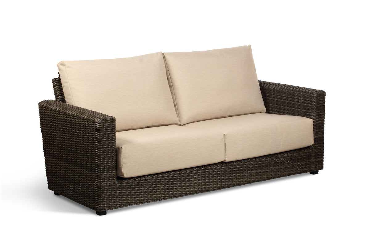 Ascot Rattan Outdoor 3-seater sofa with Beige Cushion