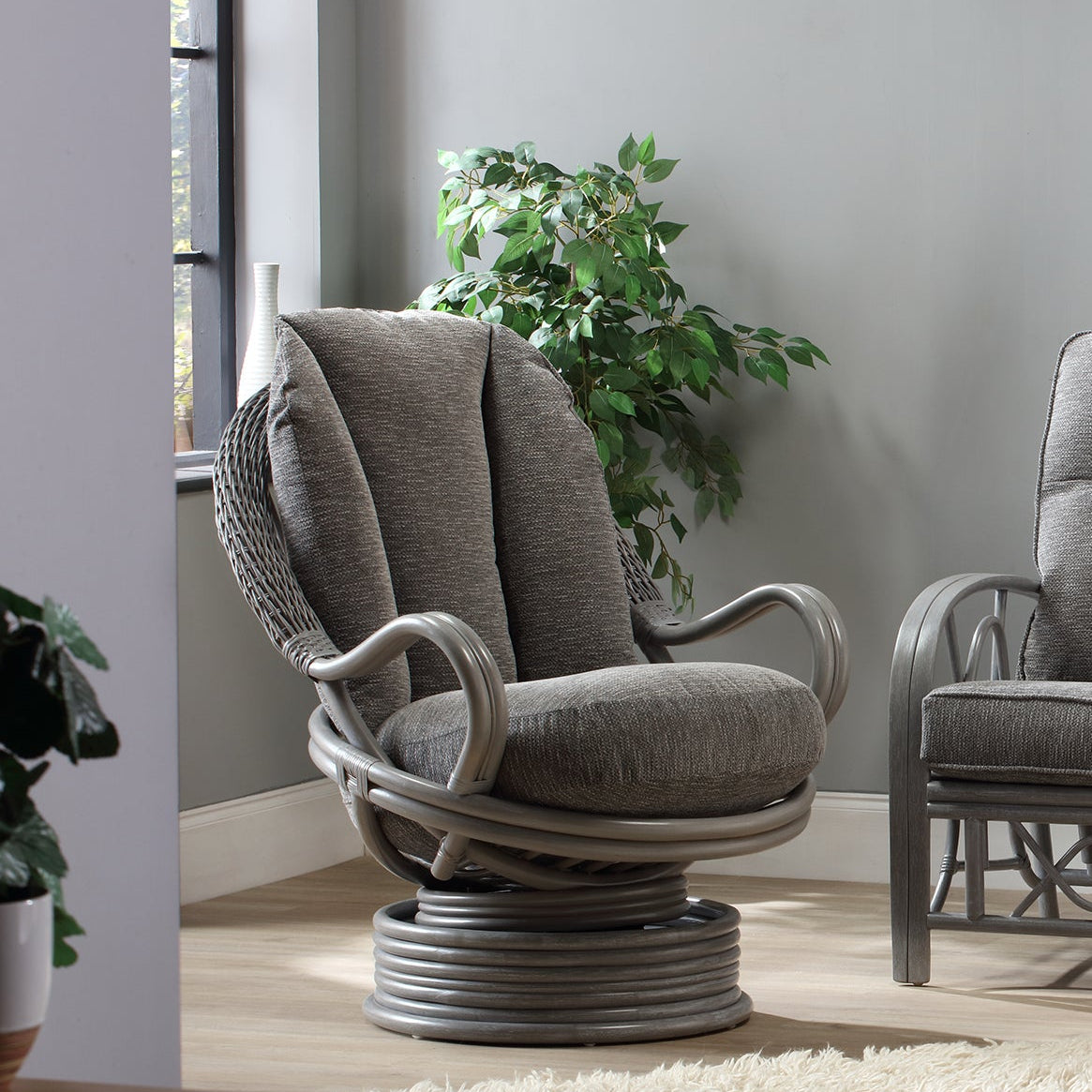 Bali Grey Deluxe Swivel Rocker Chair