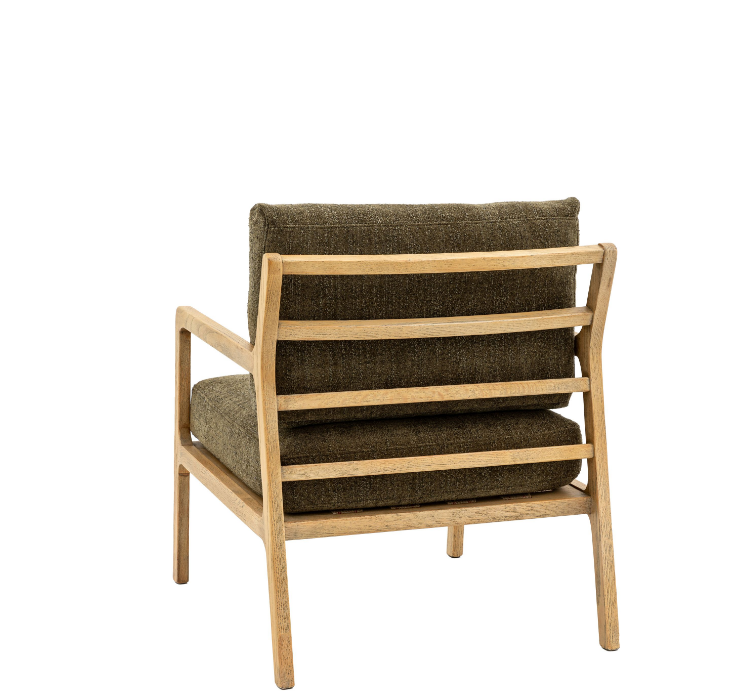 Cortes Green Chair with Oak Frame
