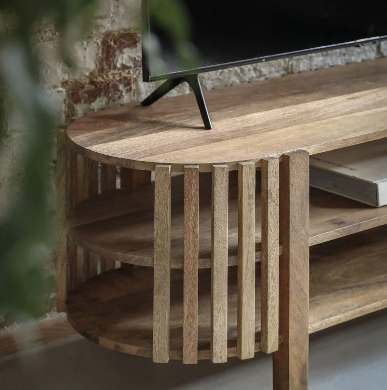 Voltess Mango Wood Media Unit