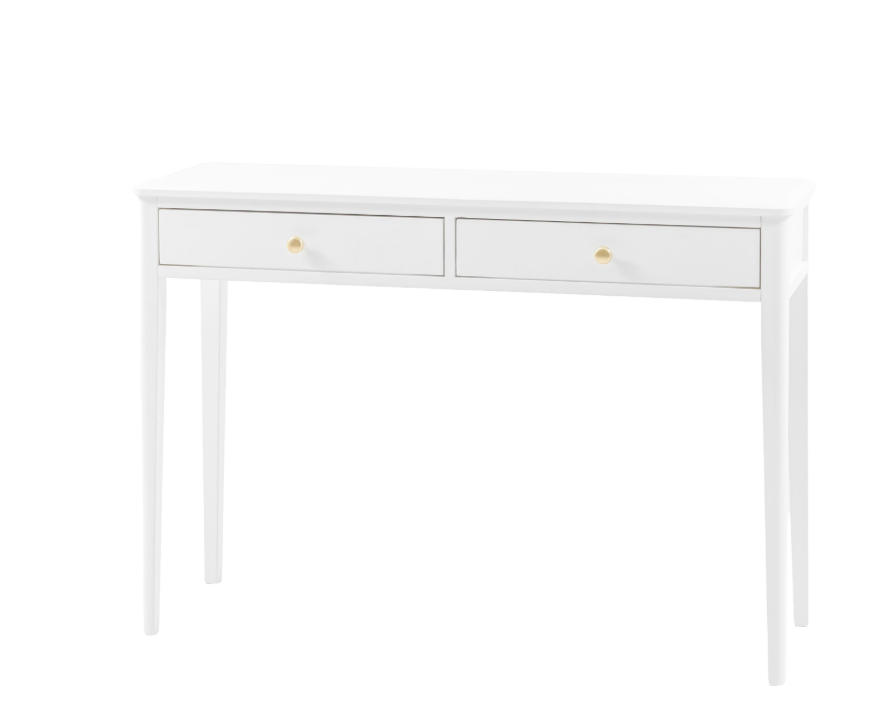 Accito White 2 Drawer Console Table