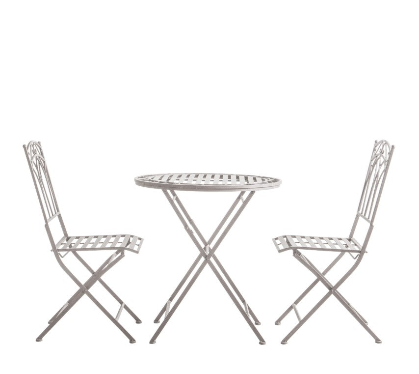 Barundi Outdoor Bistro Set - Distressed White