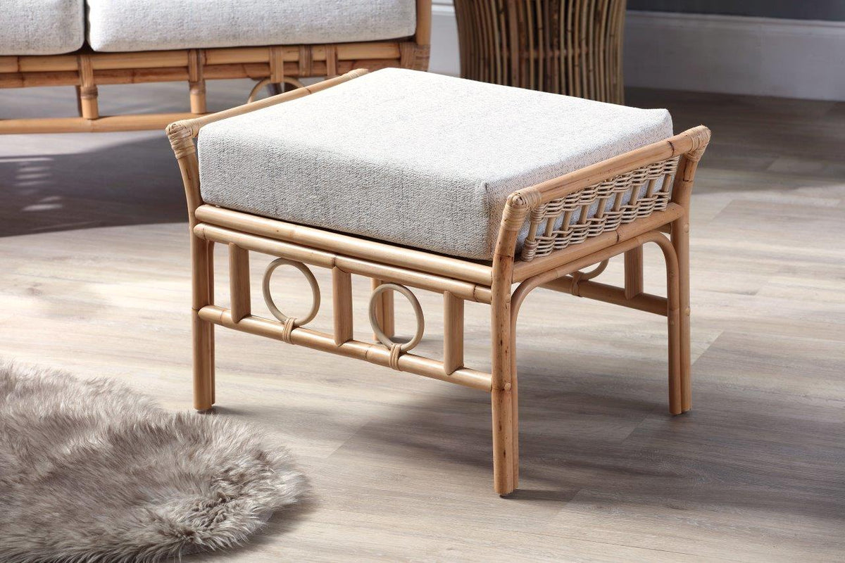 Beijing Handcrafted Rattan Footstool