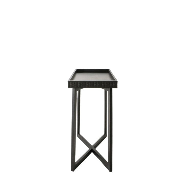Boho Black Mango Wood Boutique Console Table