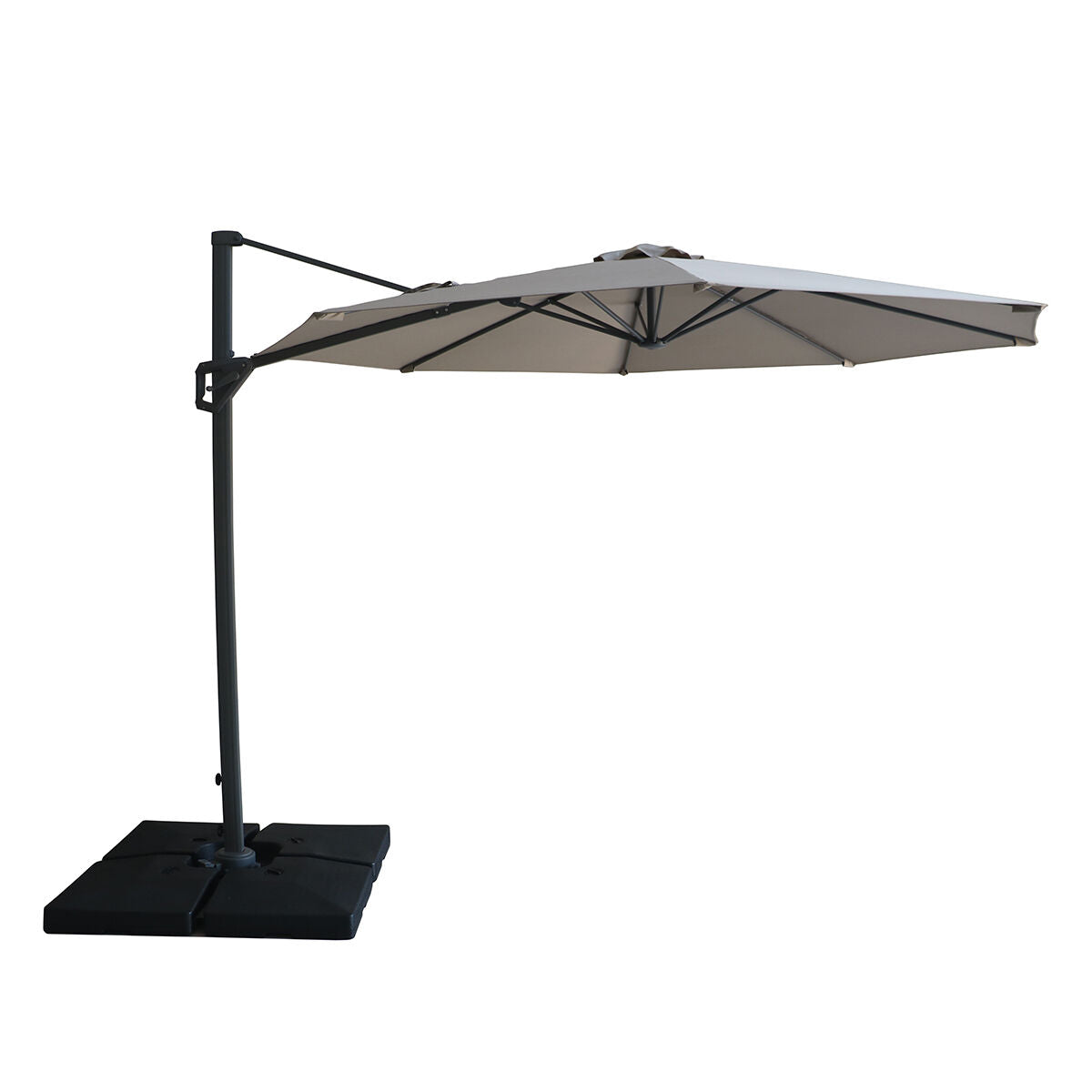 Halo 3m Round Rotating Cantilever Parasol in Beige