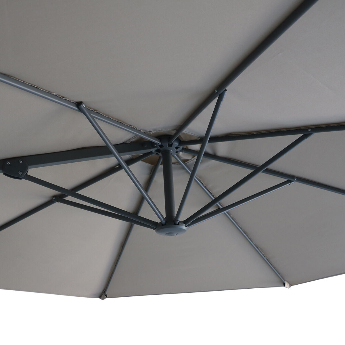 Halo 3m Round Rotating Cantilever Parasol in Beige
