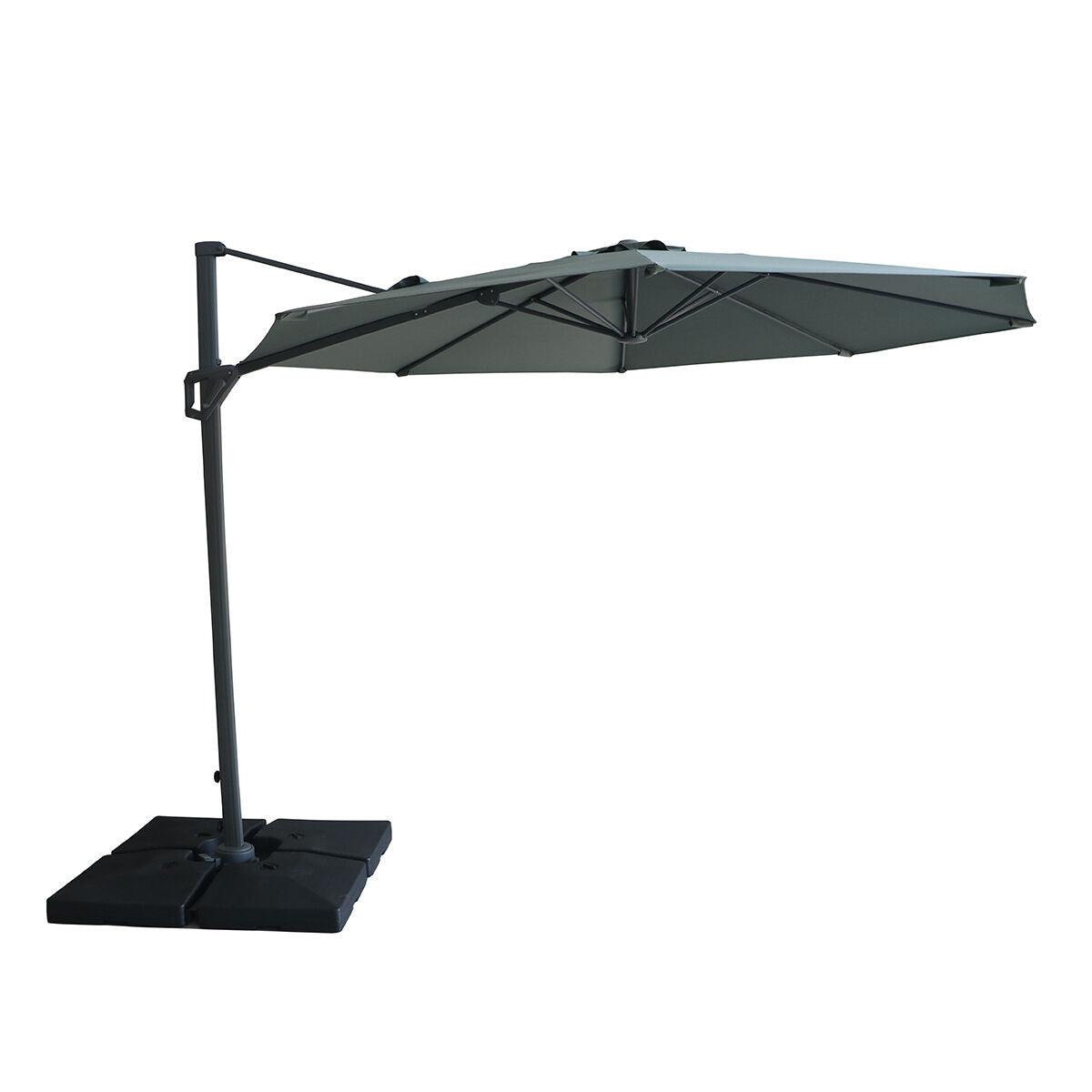 Halo 3m Round Rotating Cantilever Parasol in Green