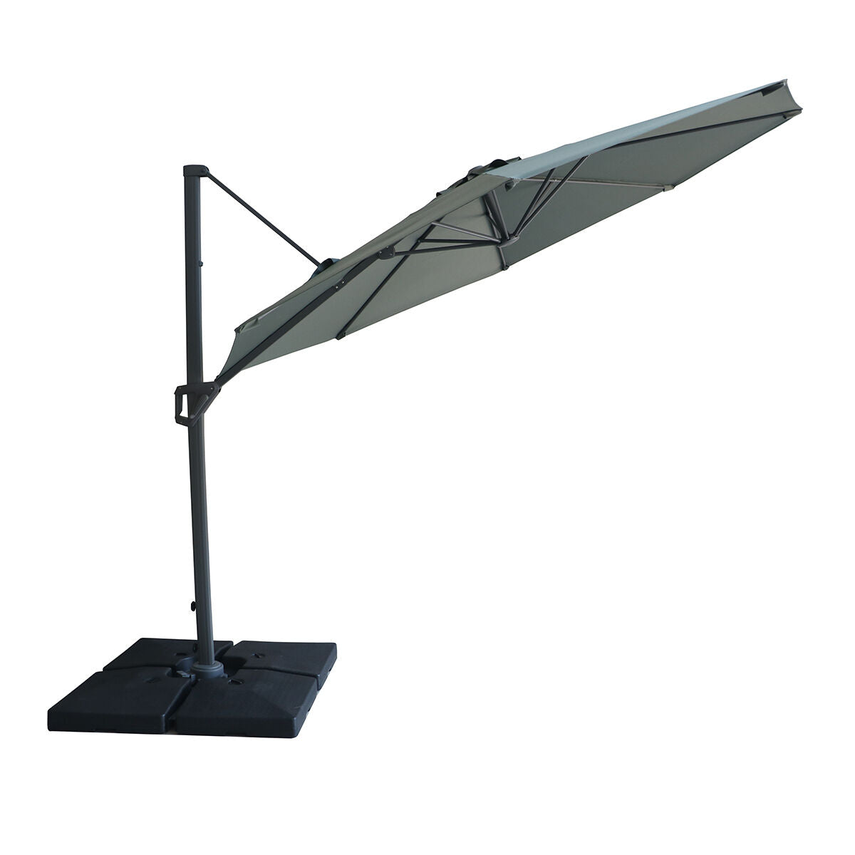 Halo 3m Round Rotating Cantilever Parasol in Green