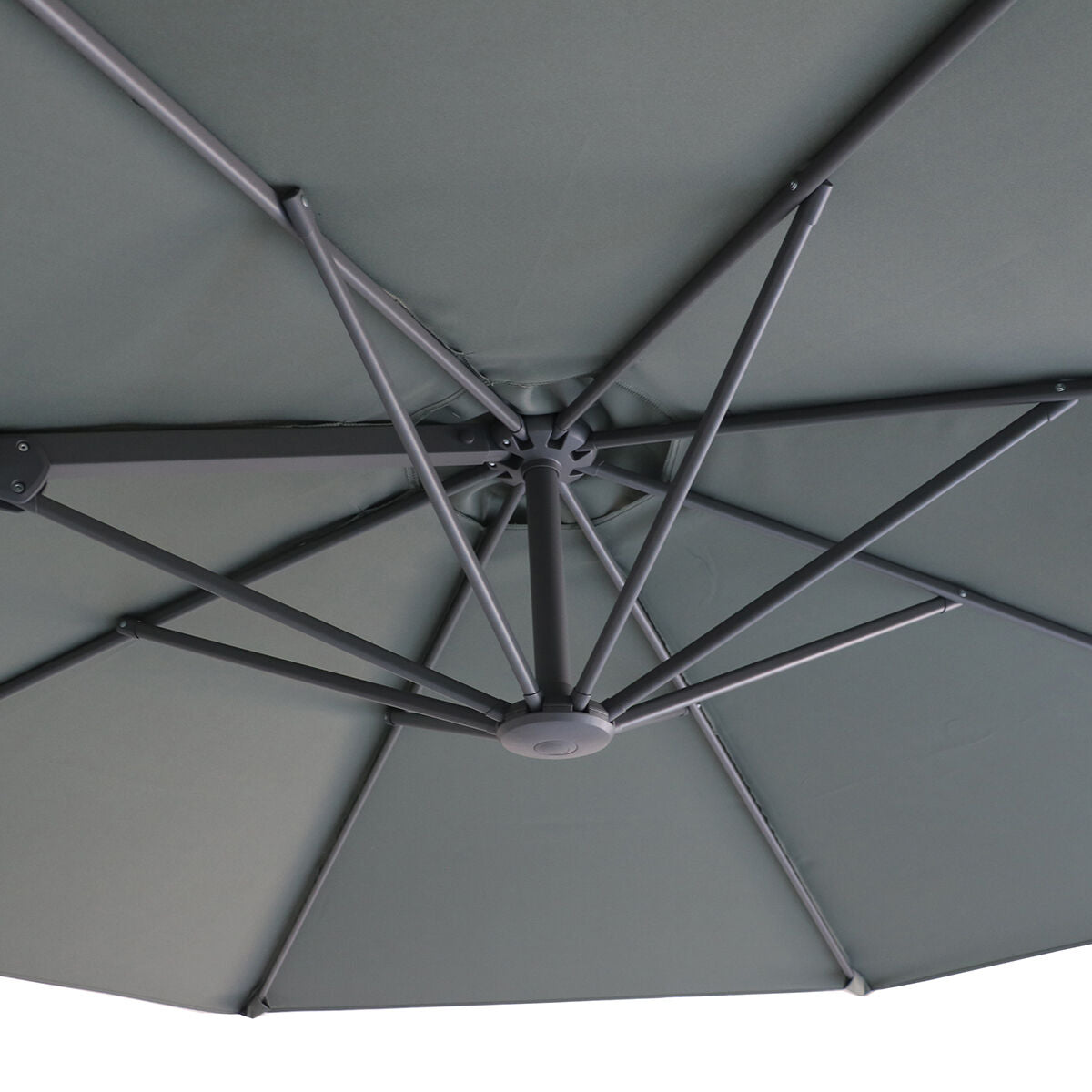 Halo 3m Round Rotating Cantilever Parasol in Green