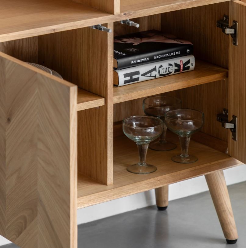 Mitrina 2 Door Open Display Bookshelves Unit