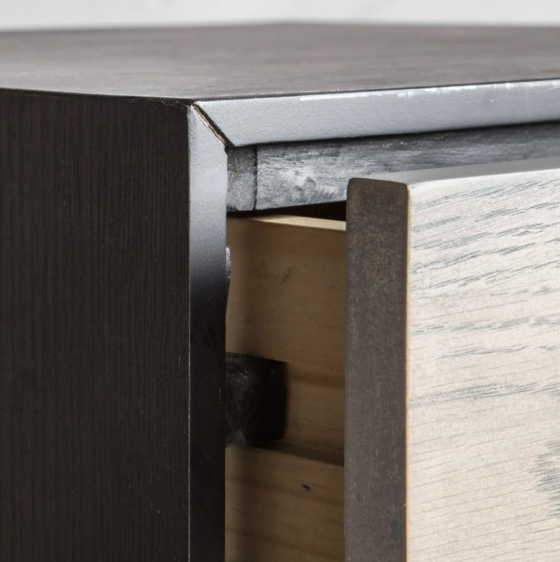 Carbury Black 1 Drawer Bedside Table