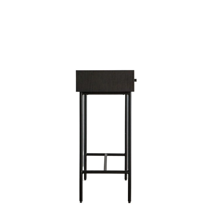 Carbury Wooden 2 Drawer Console Table Black Frame