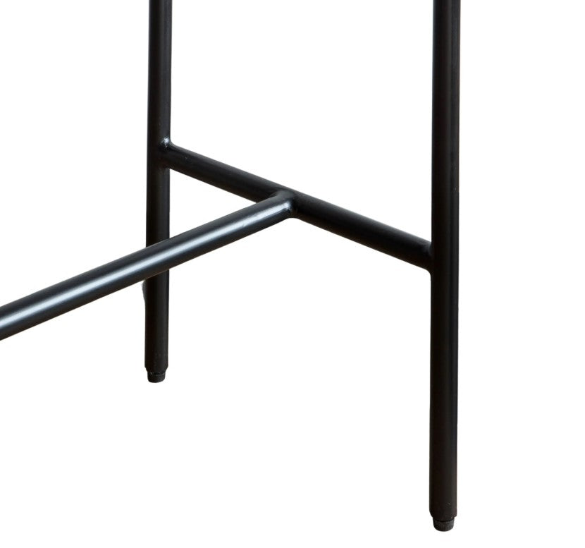 Carbury Wooden 2 Drawer Console Table Black Frame