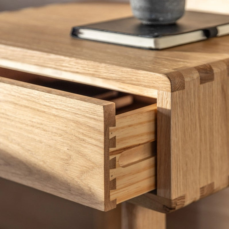 Craft Oak 1 Drawer Bedside Table