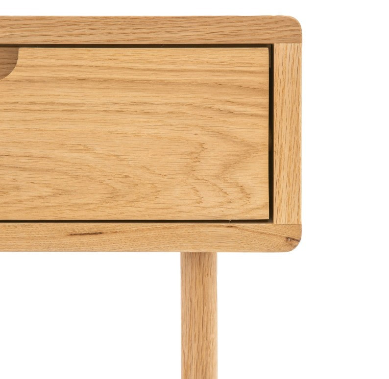 Craft Oak 1 Drawer Bedside Table