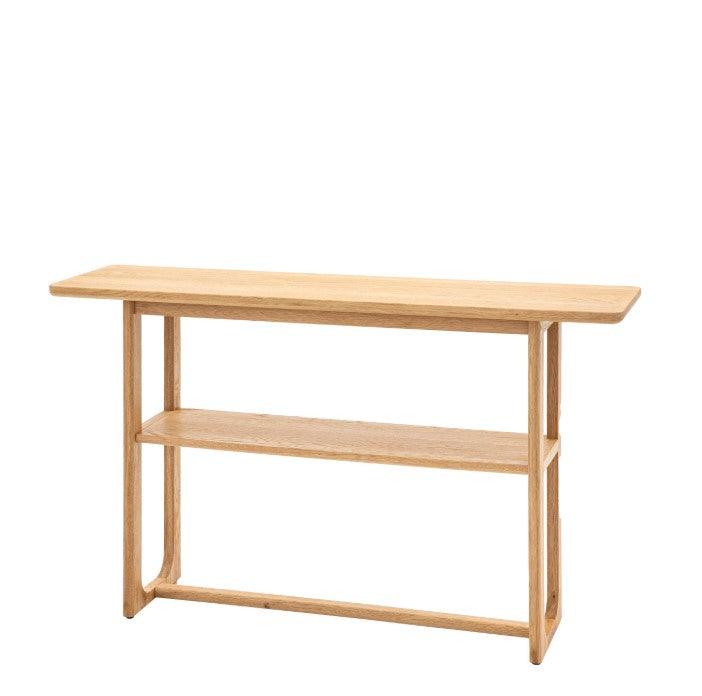 Craft Oak Console Table with Shelf Natural
