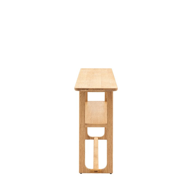 Craft Oak Console Table with Shelf Natural