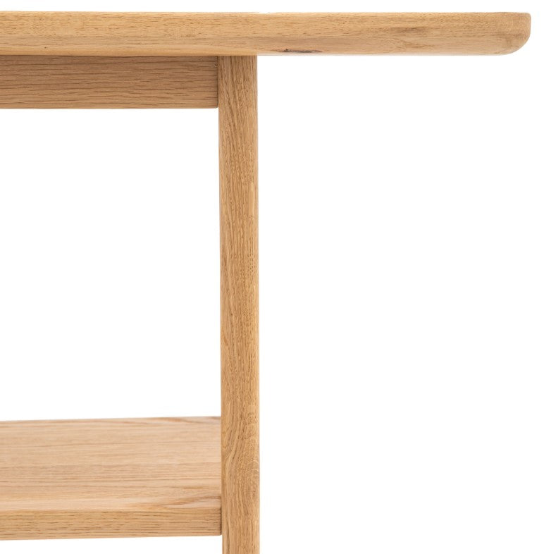 Craft Oak Console Table with Shelf Natural