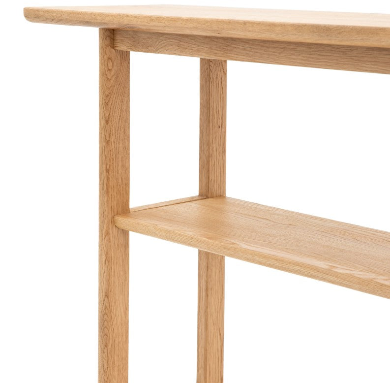 Craft Oak Console Table with Shelf Natural