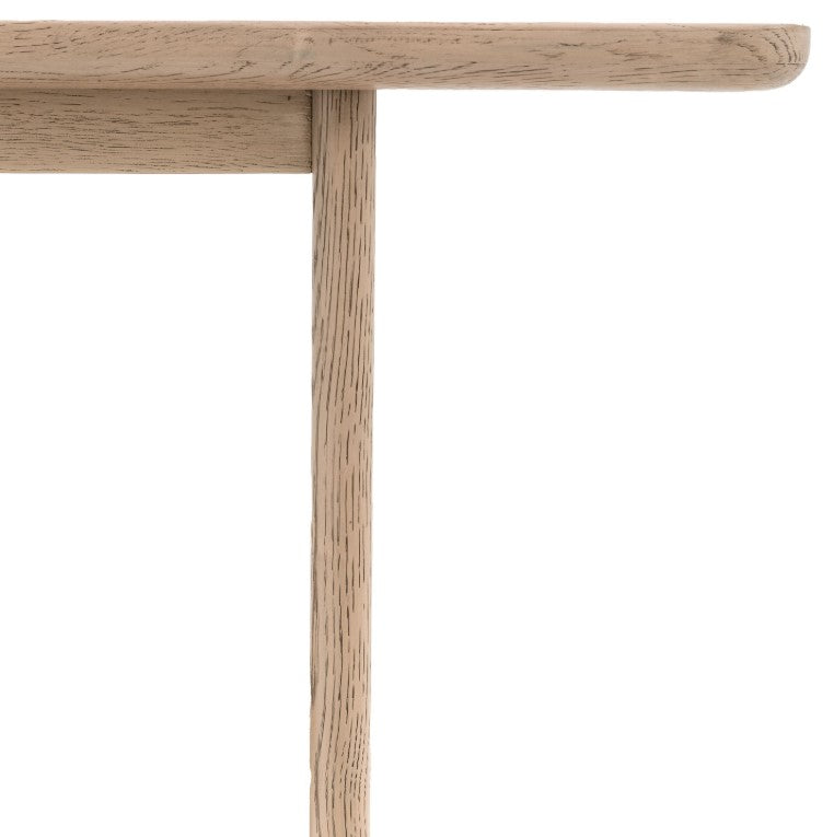 Craft Oak Console Table with Shelf Smoked