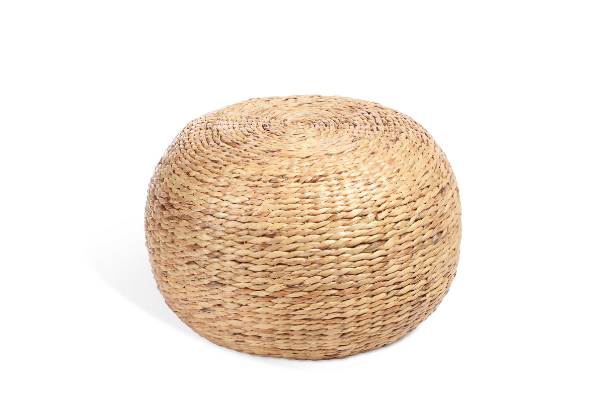 Danish Rattan Footstool Pouffe