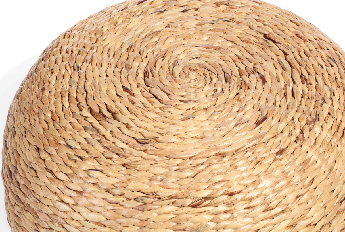 Danish Rattan Footstool Pouffe