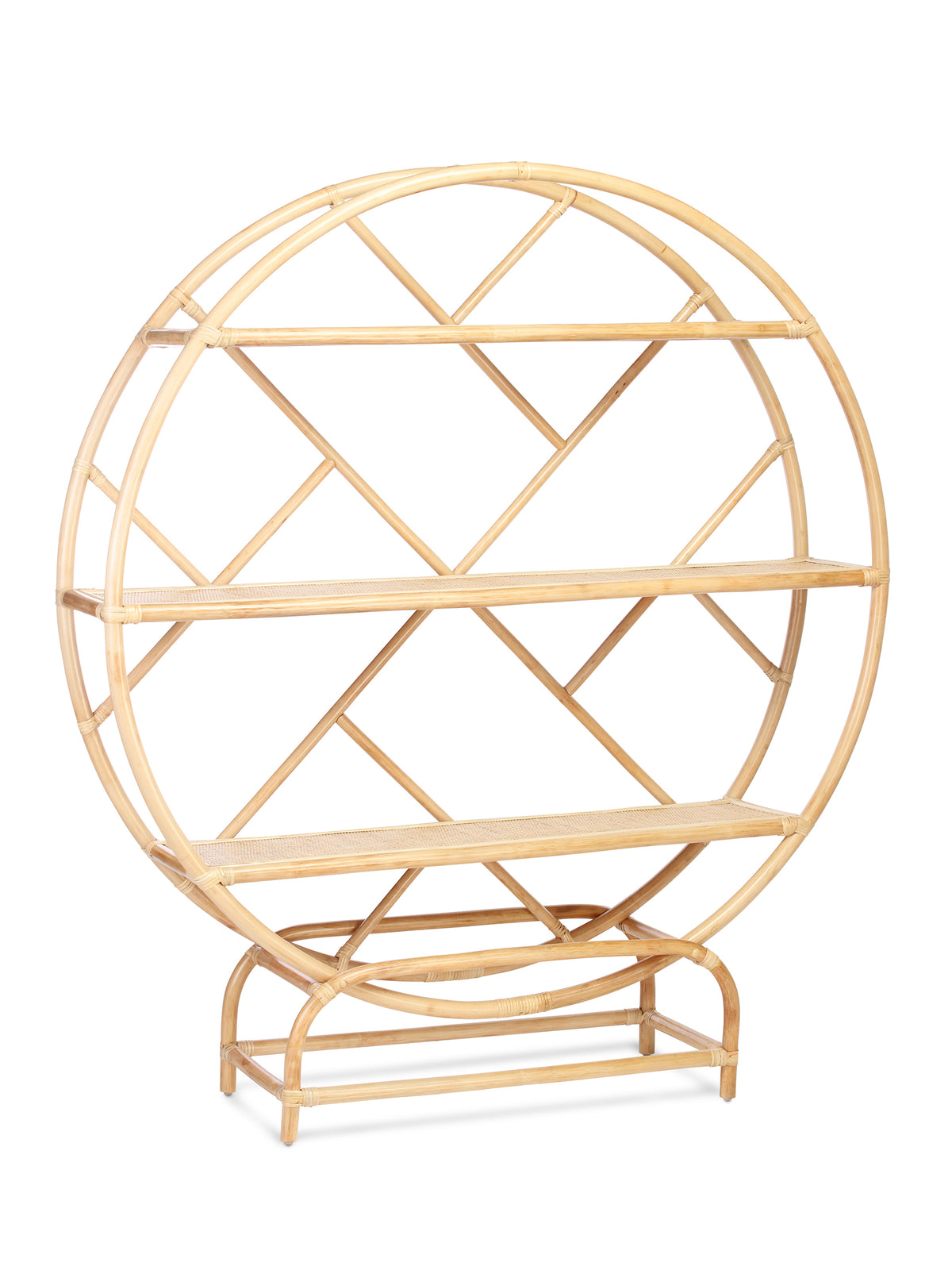 Large Natural Rattan Etagere