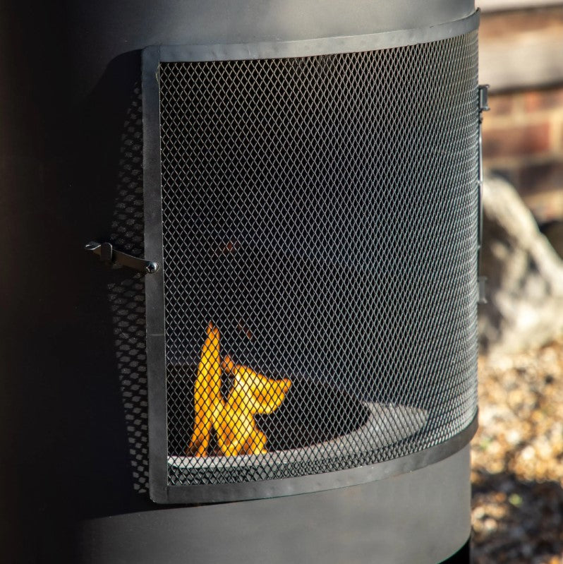 Firenze Fire Pit Chiminea with Pizza Shelf