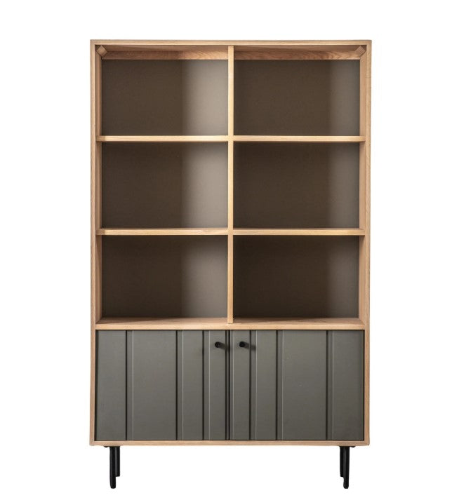 Fullina Bookcase with 2 Door Storage Open Display Unit