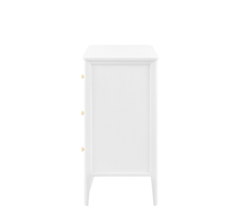 Accito White 3 Drawer Wooden Chest