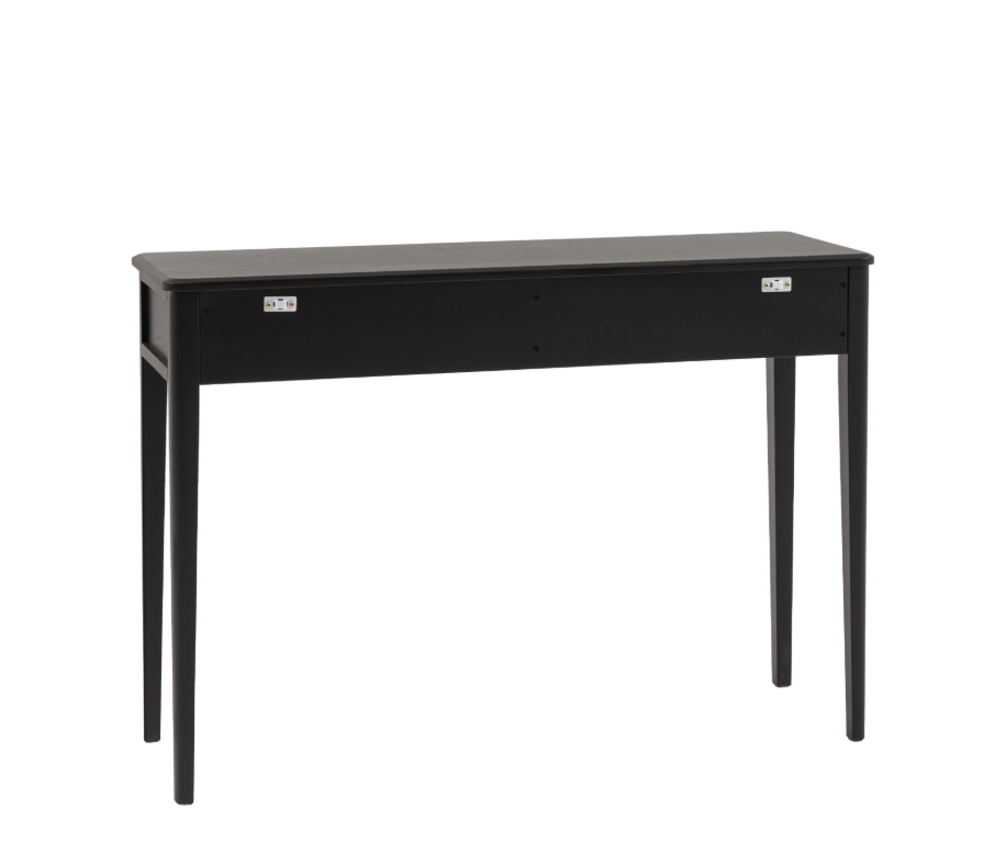 Accito Black 2 Drawer Console Table