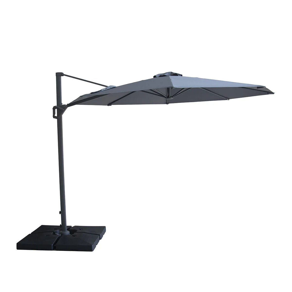 Halo 3m Round Rotating Cantilever Parasol in Grey