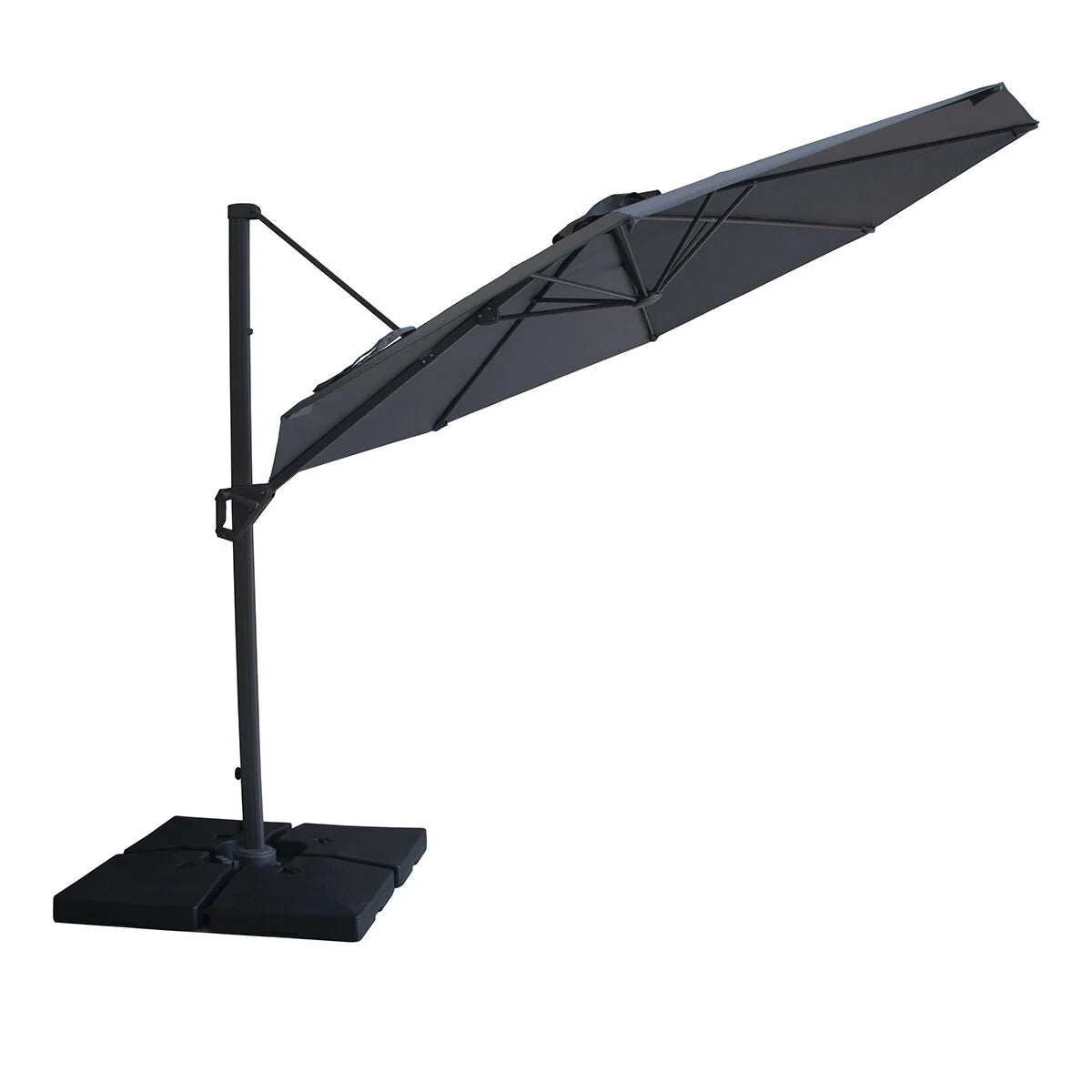 Halo 3m Round Rotating Cantilever Parasol in Grey