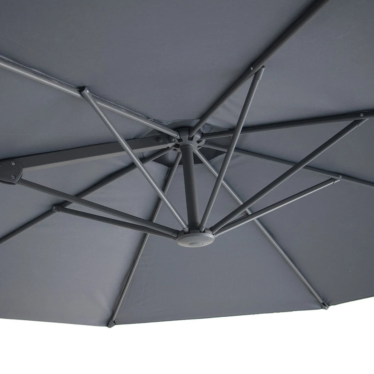 Halo 3m Round Rotating Cantilever Parasol in Grey
