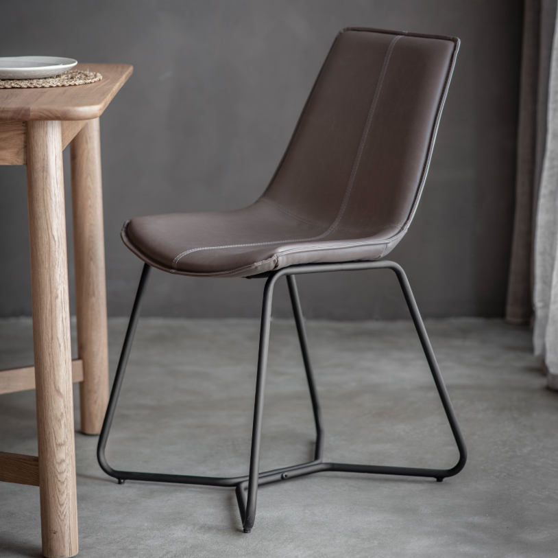 Hawton PU Dark Green Leather Dining Chair (set of 2)