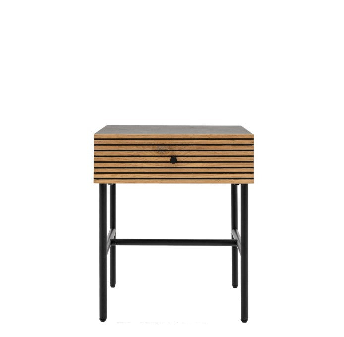 Hyland Oak 1 Drawer Bedside Table