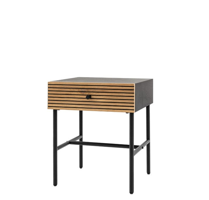 Hyland Oak 1 Drawer Bedside Table