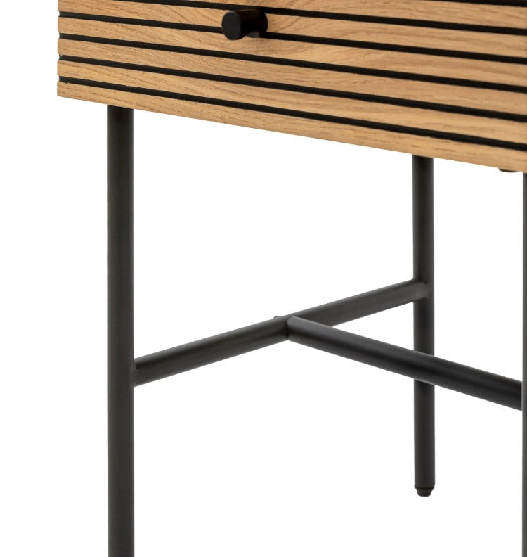 Hyland Oak 1 Drawer Bedside Table