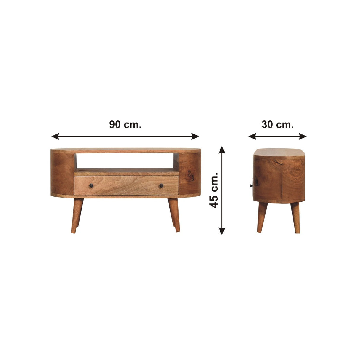 Chestnut Prism Mango Wood TV Stand