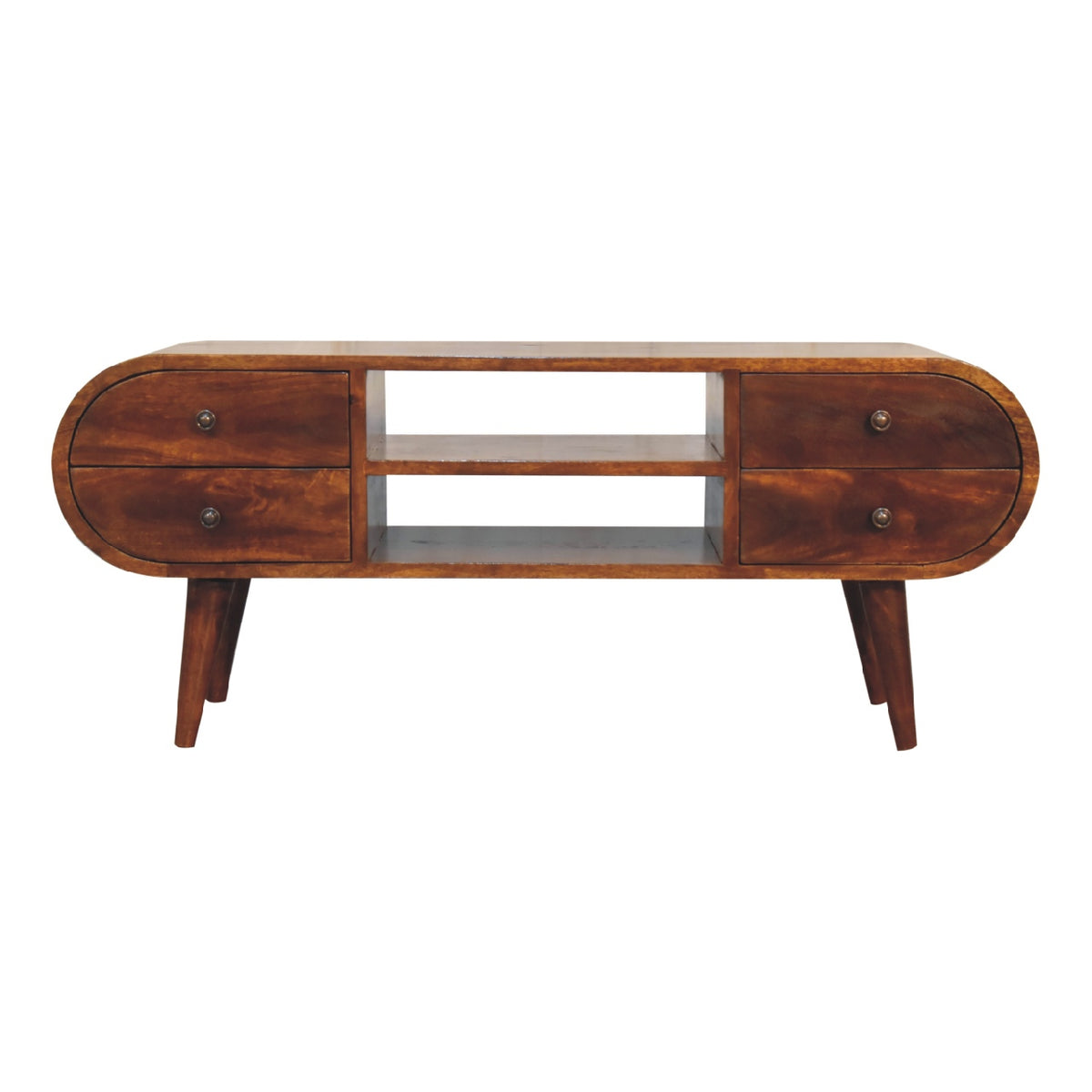 Chestnut Mango Wood 4 Drawer Unit