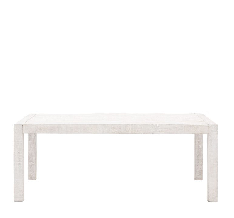 Idaho Mango Wood Dining Table in Whitewash