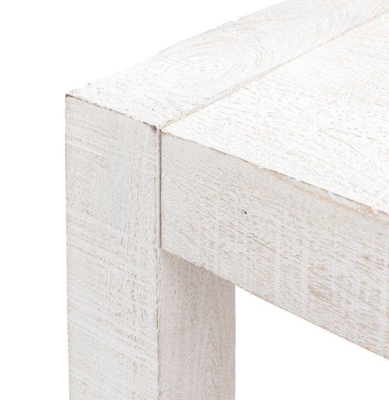 Idaho Mango Wood Dining Table in Whitewash