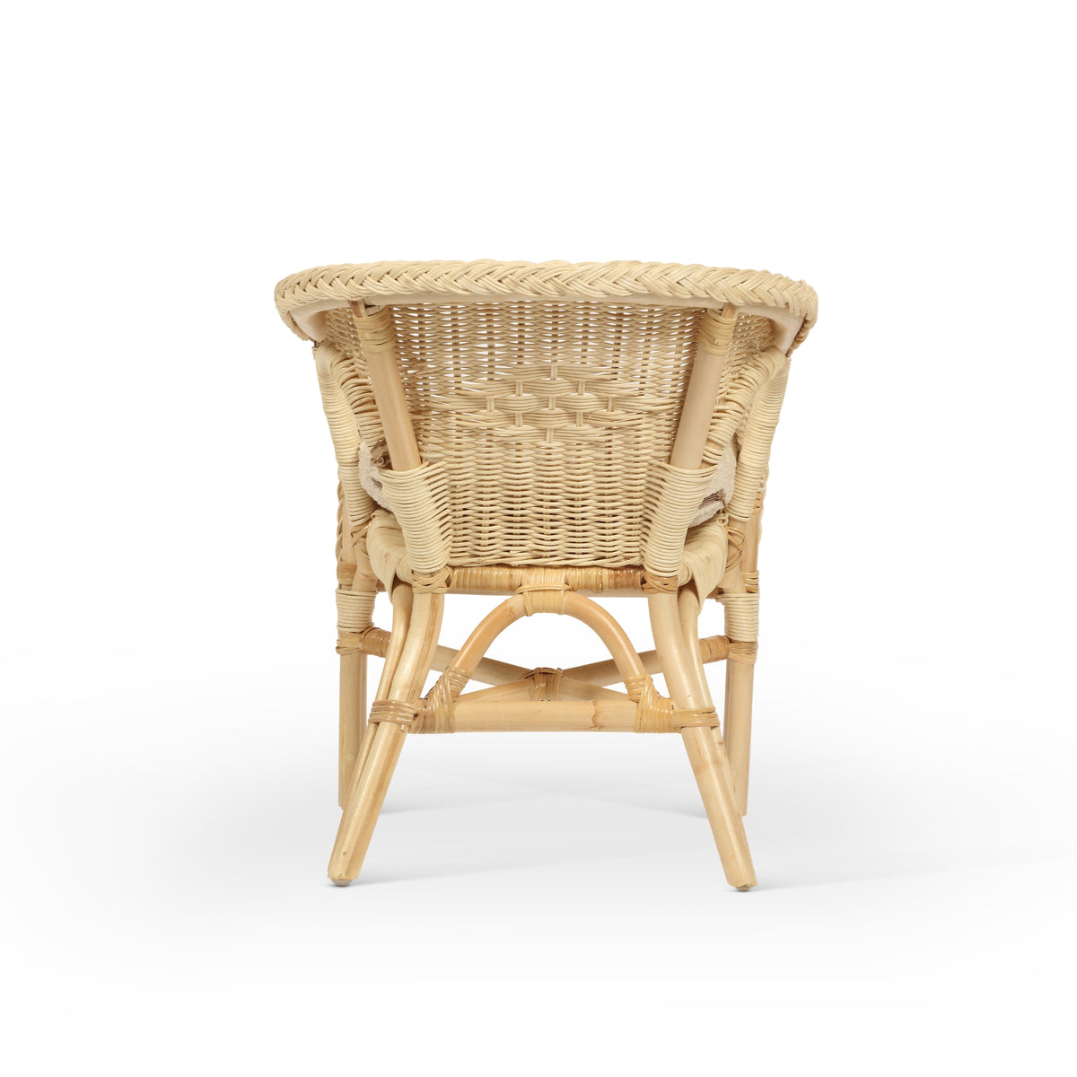 Kids Wicker Loom Toddler Chair with Cushion - Natural