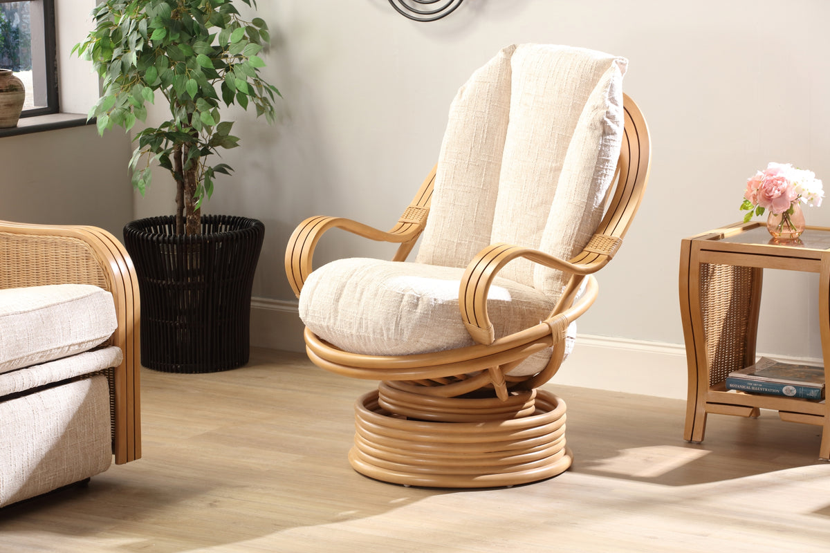 Paris Light Oak Swivel Rocker